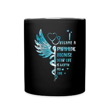 Life is worth it - Paramedics - Full Colour Mug - black - Front