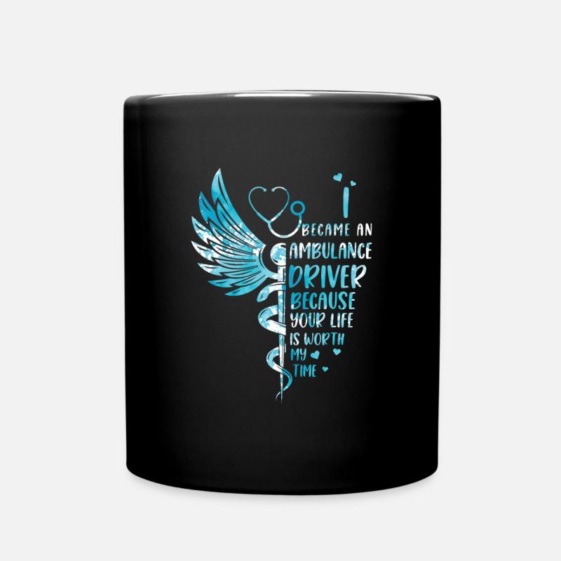 La vie en vaut la peine - chauffeur d’ambulance - Mug uni - noir