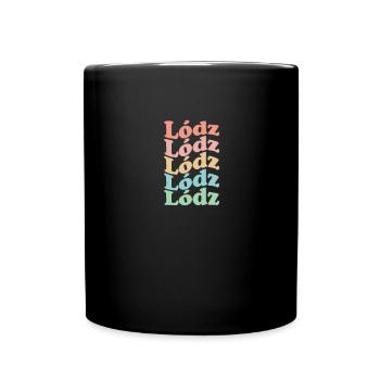 Vintage 70s Hippie Pologne City - Rétro Łódź - Mug uni - noir - Devant