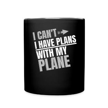 Jeu de mots d’aviation de pilote de ligne pour un pilote de compagnie - Mug uni - noir - Devant