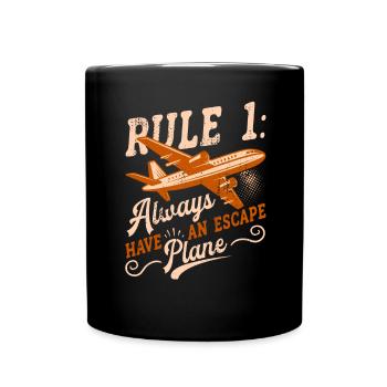 Jeu de mots d’aviation de pilote de ligne pour un pilote de compagnie - Mug uni - noir - Devant