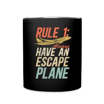 Airline Pilot Aviation Pun for a company pilot - Full Colour Mug - black - Front
