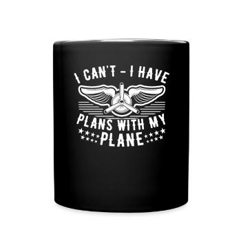 Jeu de mots d’aviation de pilote de ligne pour un pilote de compagnie - Mug uni - noir - Devant