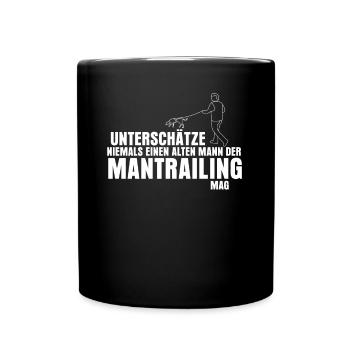 Mantrailing Hund Suchhund Mantrailer - Tasse einfarbig - Schwarz - Vorne