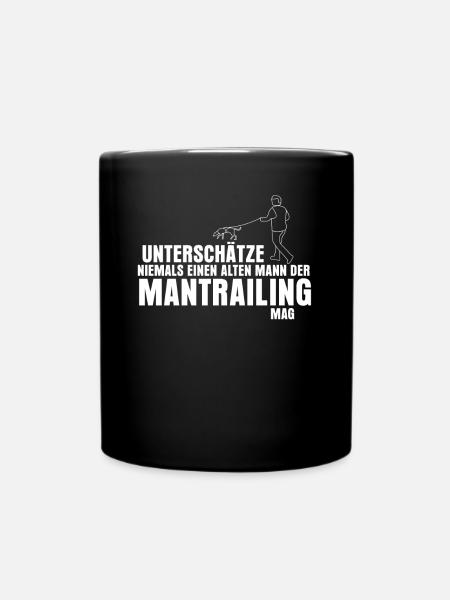 Mantrailing Hund Suchhund Mantrailer - Tasse einfarbig - Schwarz