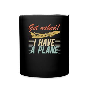 Wordplay on the subject of Airline Pilot Aviation for - Full Colour Mug - black - Front