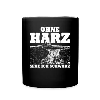 Harz Torfhaus Wanderung Harzer Brocken - Tasse einfarbig - Schwarz - Vorne