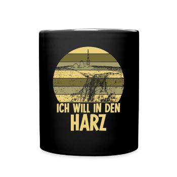 Harz Wandern Harzer Brocken - Tasse einfarbig - Schwarz - Vorne
