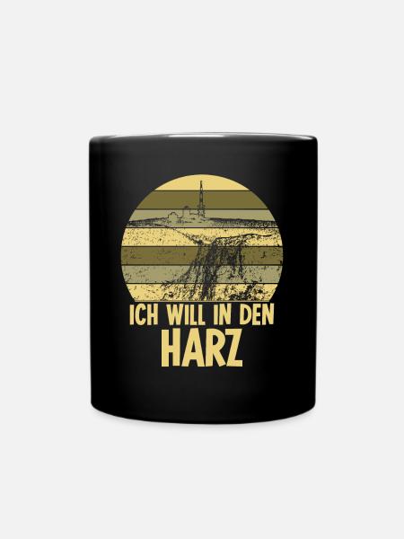 Harz Wandern Harzer Brocken - Tasse einfarbig - Schwarz