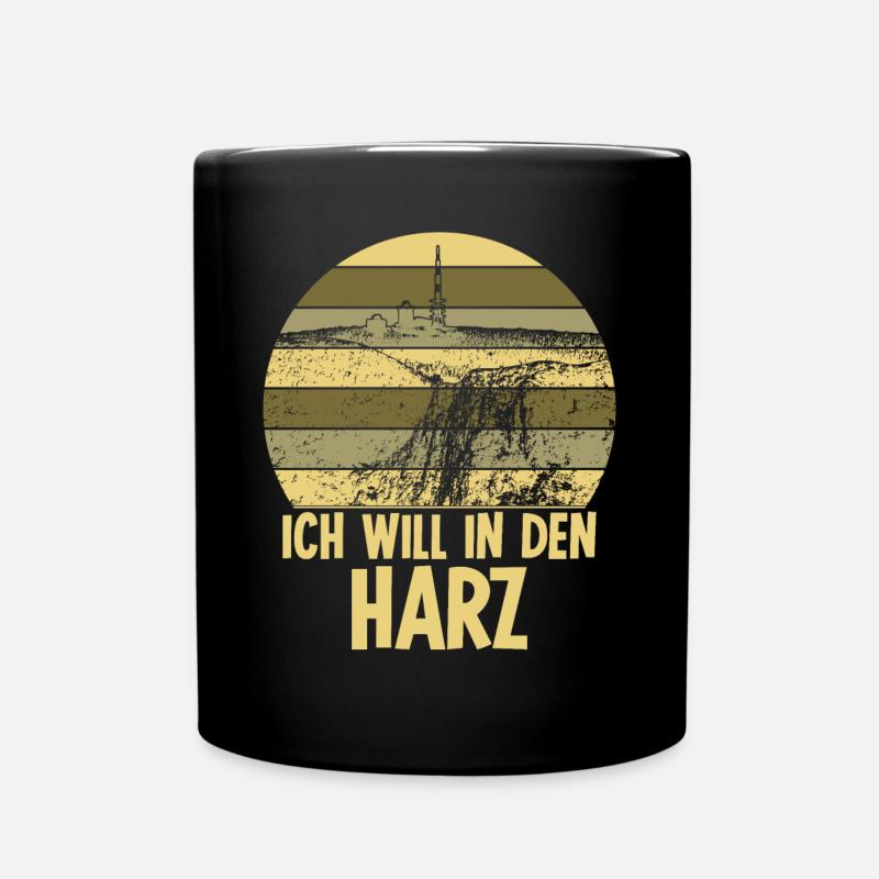 Harz Wandern Harzer Brocken - Tasse einfarbig - Schwarz