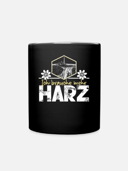Harz Urlaub Harzer Brocken - Tasse einfarbig - Schwarz