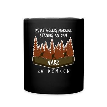 Harz Torfhaus Harzer Brocken - Tasse einfarbig - Schwarz - Vorne