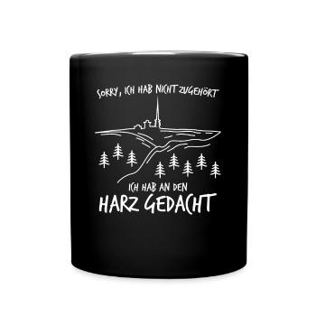 Harz Torfhaus Brocken Brockenbahn Harzer - Tasse einfarbig - Schwarz - Vorne