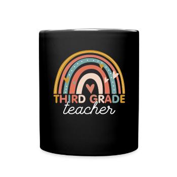 Lehrer - Vintage 3. Dritte Klasse - Tasse einfarbig - Schwarz - Vorne