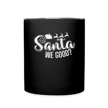 Père Noël nous bon? La famille de Noël de Noël de Noël - Mug uni - noir - Devant