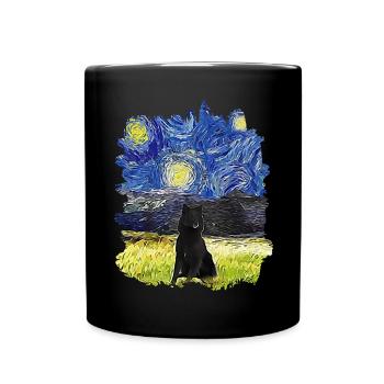 Nuit étoilée - Shetland Sheepdog - Mug uni - noir - Devant
