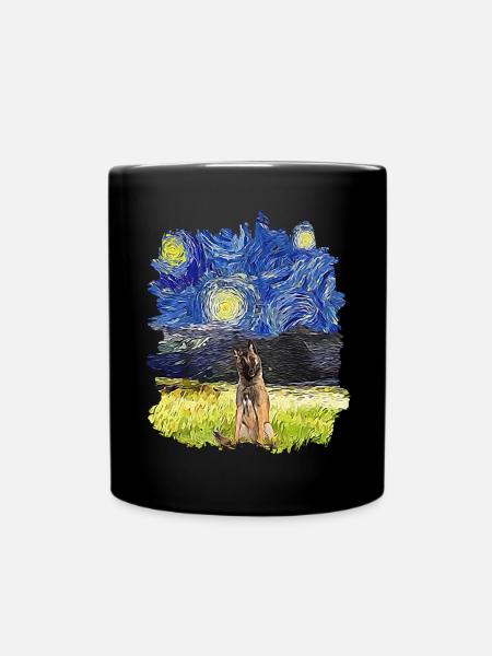 Nuit étoilée - Tervuren belge - Mug uni - noir