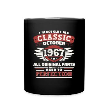 Classic October 1967 55th Birthday Gift - Full Colour Mug - black - Front