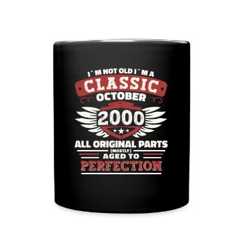 Classic Octobre 2000 22ème cadeau d’anniversaire - Mug uni - noir - Devant