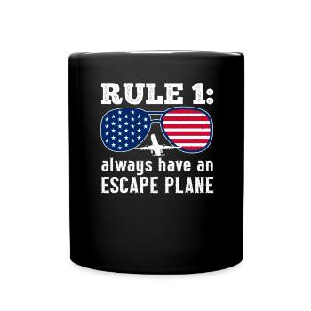 Ayez toujours un pilote de jeu de mots d’avion d’évacuation - Mug uni - noir - Devant