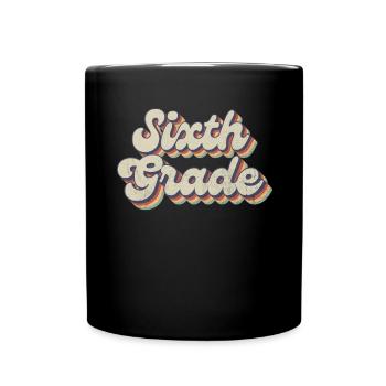 Boho Rainbow - Teacher of the Sixth Grade - Full Colour Mug - black - Front