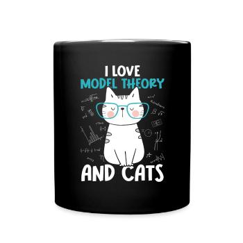 J’aime les chats - Théorie des modèles - Mug uni - noir - Devant
