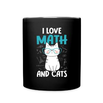 J’aime les chats - Math - Mug uni - noir - Devant