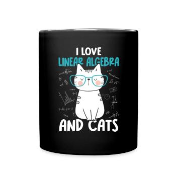 Ich Liebe Katzen - Lineare Algebra - Tasse einfarbig - Schwarz - Vorne