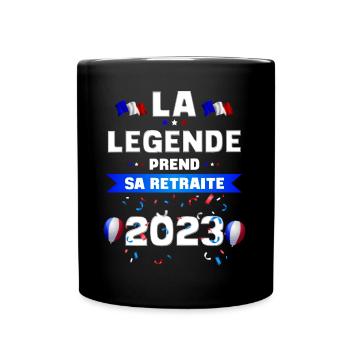 La Légende Prend Sa Retraite 2023 - Mug uni - noir - Devant