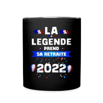 Retraite 2022 Humour Collègue - Mug uni - noir - Devant