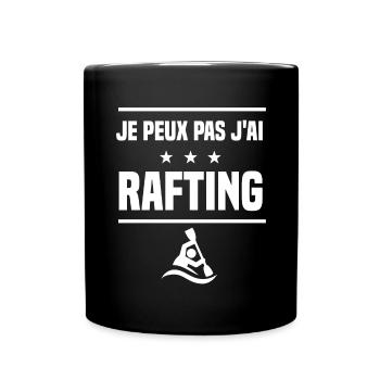 je peux pas j'ai rafting humour kayak - Mug uni - noir - Devant