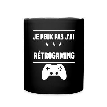 je peux pas j'ai rétrogaming humour gameur - Mug uni - noir - Devant