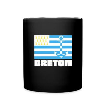 Breton Breizh Pur Beurre Heartbeat - Humour - Mug uni - noir - Devant