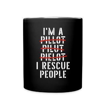 Pilotes de radeau de sauvetage de recherche et de sauvetage - Mug uni - noir - Devant