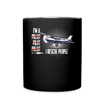 Fautes d’orthographe pour un pilote de sauvetage - Mug uni - noir - Devant