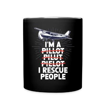 Erreur de pilote pour un pilote de recherche et de sauvetage - Mug uni - noir - Devant