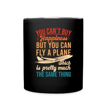 Airline Pilot Flugkapitän - Tasse einfarbig - Schwarz - Vorne