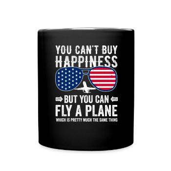 Airline Pilot Flugkapitän - Tasse einfarbig - Schwarz - Vorne