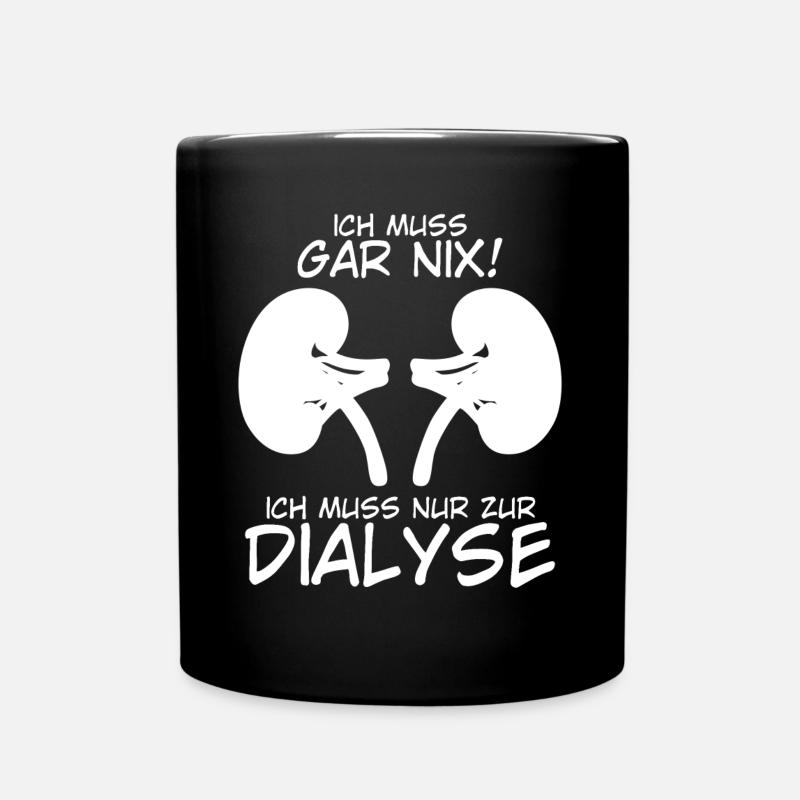Dialyse Niere Nieren Dialyseklinik - Tasse einfarbig - Schwarz