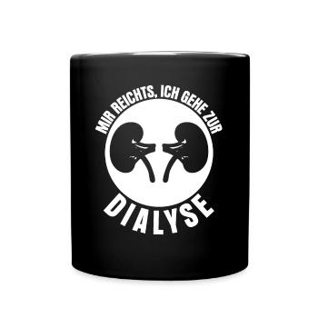 Dialyse Dialyseklinik Nieren - Tasse einfarbig - Schwarz - Vorne