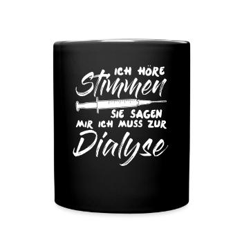 Dialyse Nieren Niere Dialysepatient - Tasse einfarbig - Schwarz - Vorne