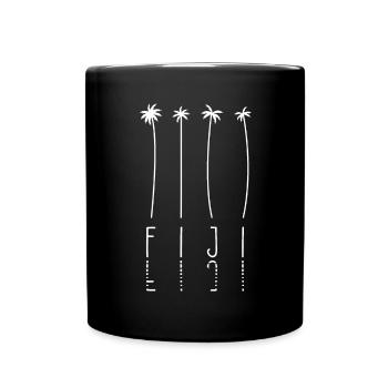 Palmenurlaub - Insel Fidschi - Tasse einfarbig - Schwarz - Vorne