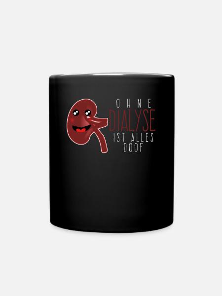 Diálisis Diálisis Paciente Clínica de Diálisis - Taza monocolor - negro