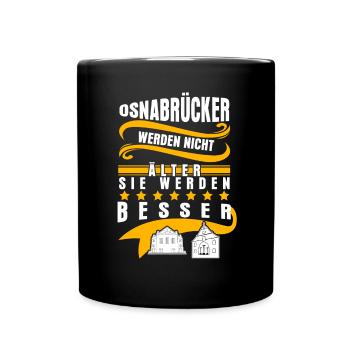 Osnabrück Stadt Osnabrücker - Tasse einfarbig - Schwarz - Vorne