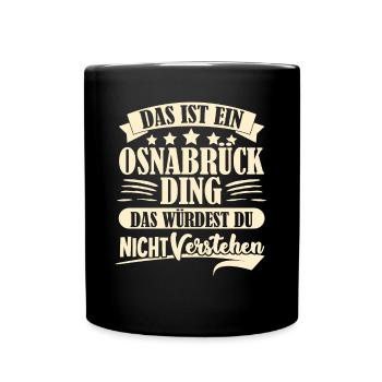 Osnabrück Spruch Osnabrücker - Tasse einfarbig - Schwarz - Vorne