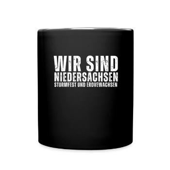 Hanovre, Pompiers De Basse-Saxe Drapeau - Mug uni - noir - Devant