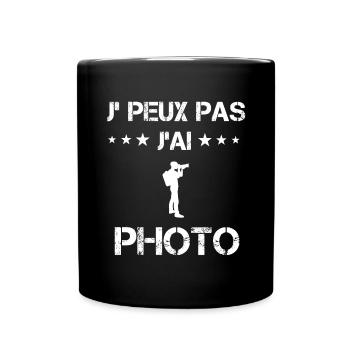 je peux pas j'ai photo cadeau photographe - Mug uni - noir - Devant