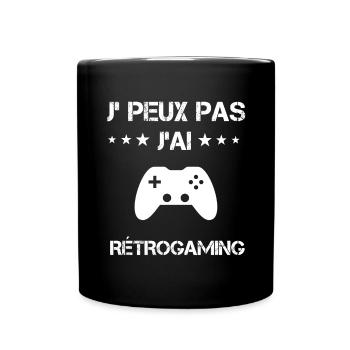 je peux pas j'ai rétrogaming cadeau gameur - Mug uni - noir - Devant