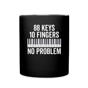 Funny Piano Player Teacher 88 Keys Piano Lover - Full Colour Mug - black - Front