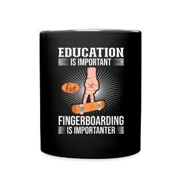 Fingerboard Finger Skateboard Fingerboarding - Mug uni - noir - Devant